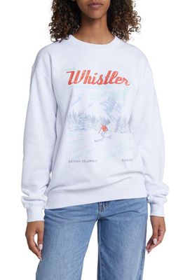 GOLDEN HOUR Whistler Graphic Sweatshirt in White