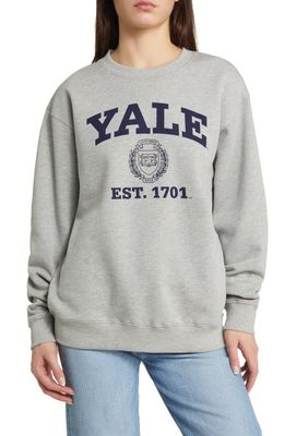 GOLDEN HOUR Yale Graphic Sweatshirt in Heather Grey