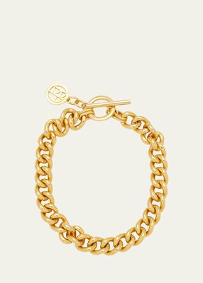 Golden Large Curb Chain Necklace