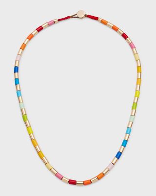 Golden Rainbow U-Tube Necklace