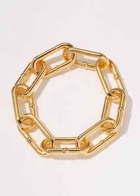 Golden Sterling Silver Anchor Chain Bracelet