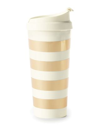 golden stripe thermal mug