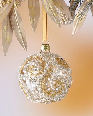 Golden Swirl Holiday Ornament