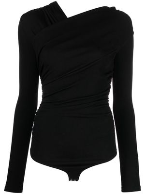 GOLDSIGN ruched long-sleeve bodysuit - Black