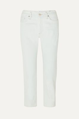 GOLDSIGN - The Low Slung Cropped Low-rise Straight-leg Jeans - Blue