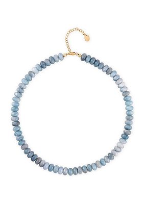 Goldtone & Opal Beaded Necklace