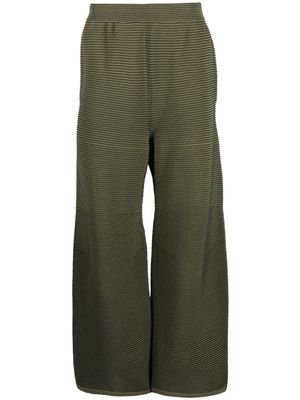 Goldwin 0 Japanese Paper ribbed-knit trousers - Green