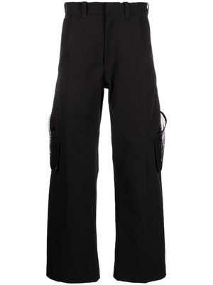 Goldwin 0 mesh-pockets straight-leg trousers - Black