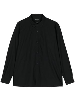 Goldwin logo-embroidered long-sleeve shirt - Black