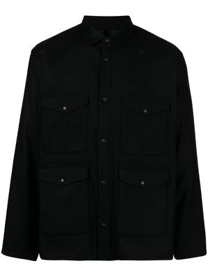 Goldwin long-sleeve felted-finish shirt - Black