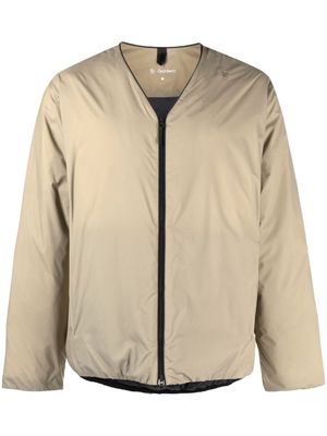 Goldwin V-neck padded-design jacket - Neutrals