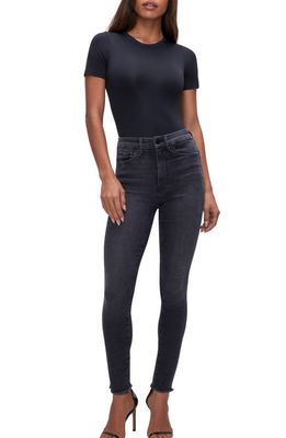 Good American Always Fit Good Legs Ankle Skinny Jeans in Black254