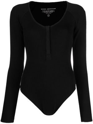 Good American Core long-sleeve bodysuit - Black