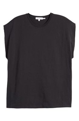 Good American Cotton Muscle Tank in Black001