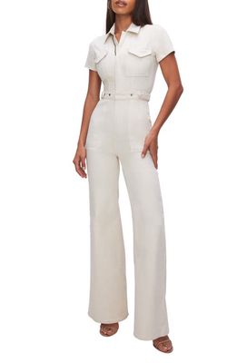 Good American Fit for Success Jumpsuit in Bone001