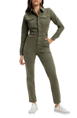 Good American Fit for Success Long Sleeve Jumpsuit in Fern002
