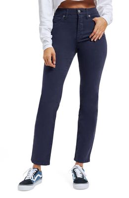 Good American Good Classic Ankle Straight Leg Jeans in Blue Rinse