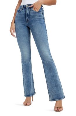 Good American Good Classic High Waist Bootcut Jeans in Indigo254