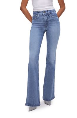 Good American Good Classic Slim Bootcut Jeans in Indigo627