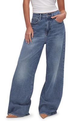 Good American Good Ease High Waist Wide Leg Jeans in Indigo575