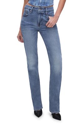 Good American Good Icon High Waist Straight Leg Jeans in Indigo575