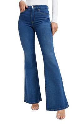 Good American Good Legs Flare Jeans in Blue007