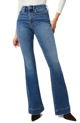 Good American Good Legs High Waist V-Back Flare Jeans in Blue843