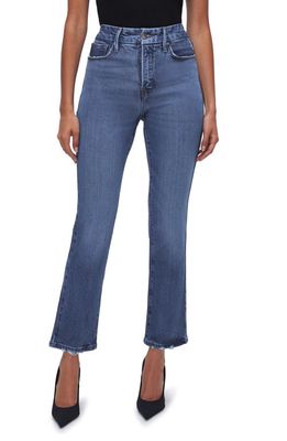 Good American Good Legs Soft-Tech High Waist Ankle Straight Leg Jeans in Indigo513