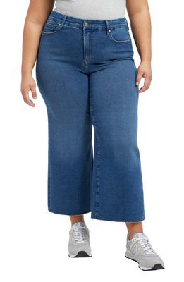Good American Good Waist Crop Palazzo Jeans in Indigo424