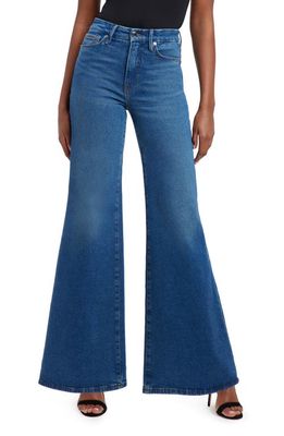 Good American Good Waist Palazzo Jeans in Blue451