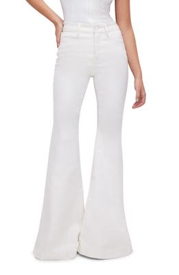 Good American Good Waist Super Flare Jeans in Cloud White001