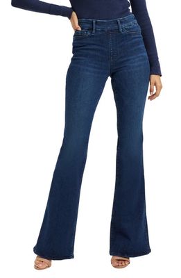 Good American Pull-On Flare Jeans in Indigo491