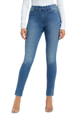 Good American Pull-On Skinny Jeans in Indigo490