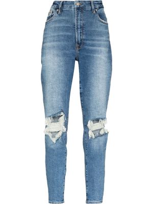 Good American ripped-detail denim jeans - Blue