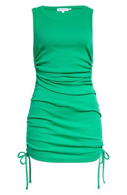 Good American Ruched Dress in Summer Green002
