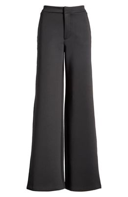 Good American Scuba Wide Leg Trousers in Black001