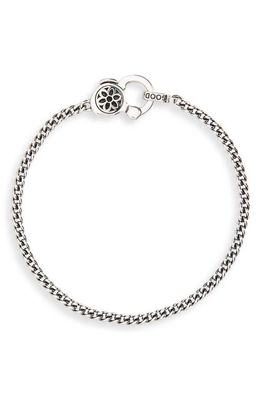 Good Art Hlywd Men's Rosette 4A Curb Chain Bracelet in Sterling Silver