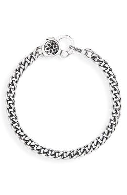 Good Art Hlywd Men's Rosette AA Curb Chain Bracelet in Sterling Silver