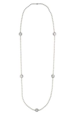 Good Art Hlywd Men's Rosette Station Ball Chain Necklace in Silver