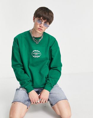 Good For Nothing oversized sweatshirt in forest green - part of a set