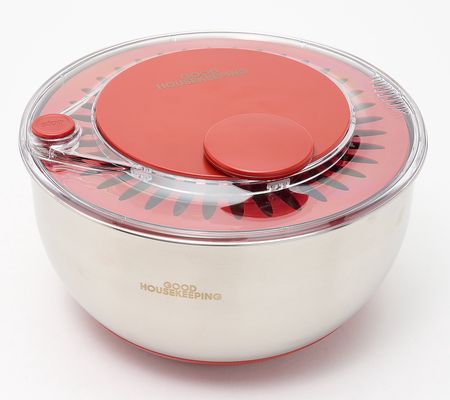 Good Housekeeping Stainless Steel Bowl Salad Spinner