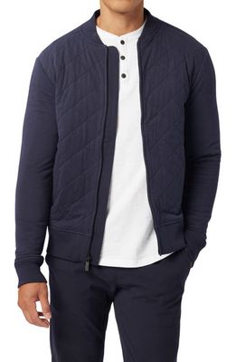 Good Man Brand Mayfair Quilted Bomber Jacket in Sky Captain