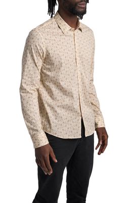 Good Man Brand On-Point Stretch Button-Up Shirt in Natural Geo