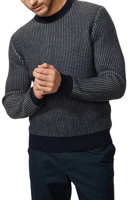 Good Man Brand Plaited Merino Wool Sweater in Sky Captain Multi