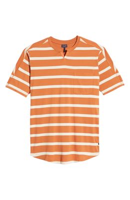 Good Man Brand Stripe Cotton Jersey T-Shirt in Brandy Stripe