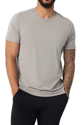 Good Man Brand Victory Premium V-Neck Jersey T-Shirt in Frost Grey