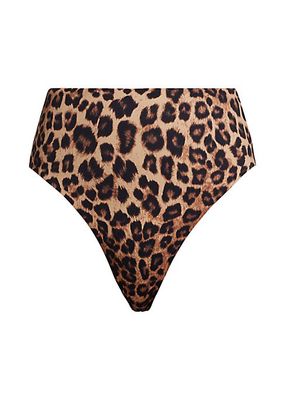 Good Waist Leopard-Print Bikini Bottom