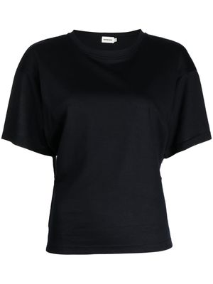 GOODIOUS crew-neck cropped T-shirt - Black