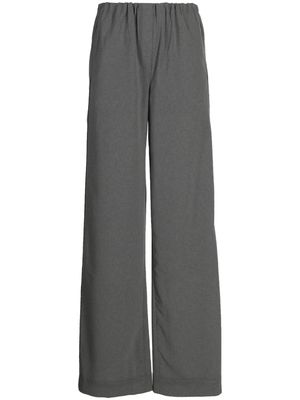 GOODIOUS elasticated-waistband palazzo trousers - Grey
