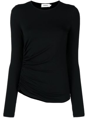 GOODIOUS gathered-detail sweatshirt - Black